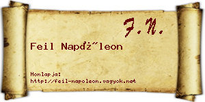 Feil Napóleon névjegykártya